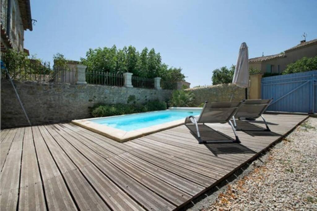 Maison De Plain Pied Pour 4 Pers Piscine Lussan Lussan  Esterno foto