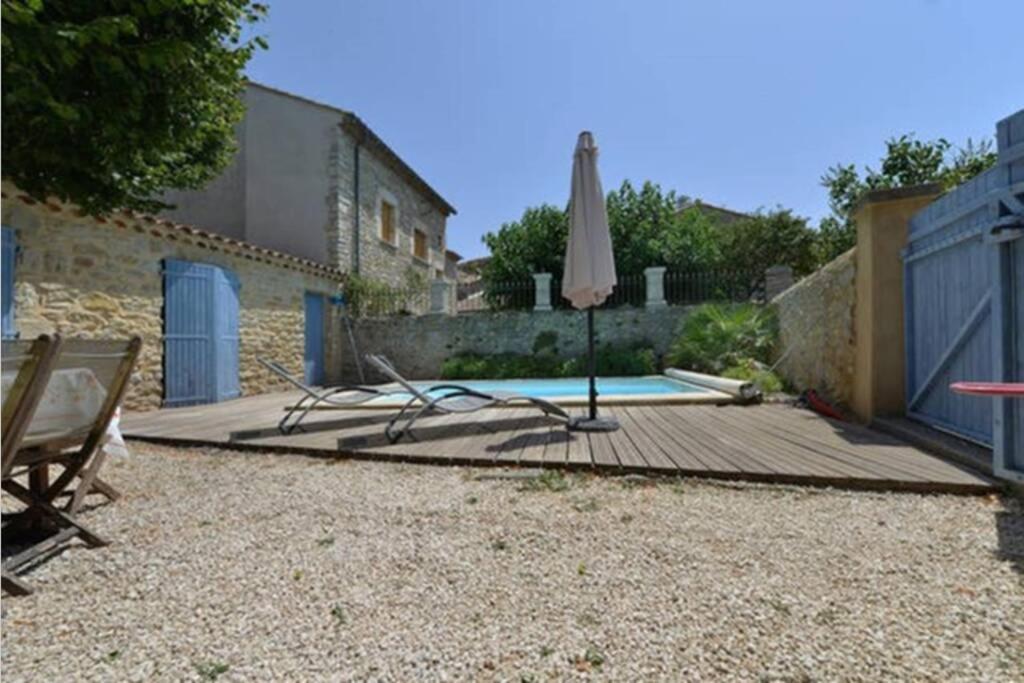 Maison De Plain Pied Pour 4 Pers Piscine Lussan Lussan  Esterno foto